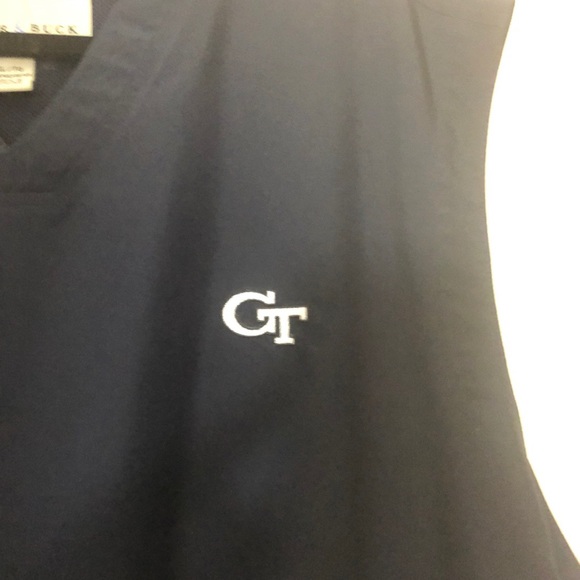 Georgia Tech Blue Cutter & Buck Windbreaker Vest - Picture 4 of 7